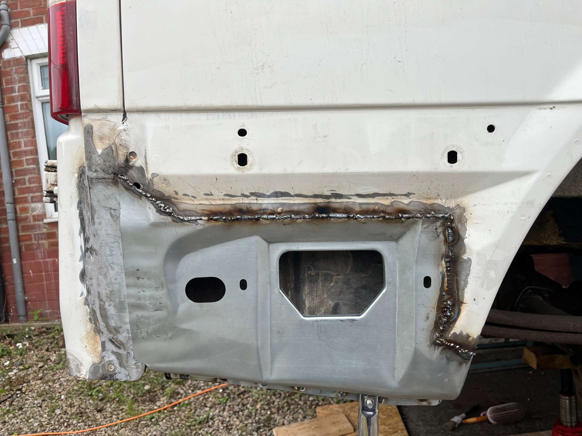 Rear quarter panel welded